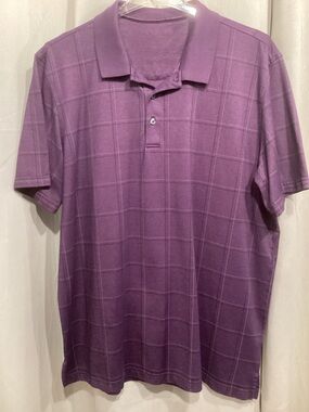 Men's Purple Short-Sleeve Polo Shirt